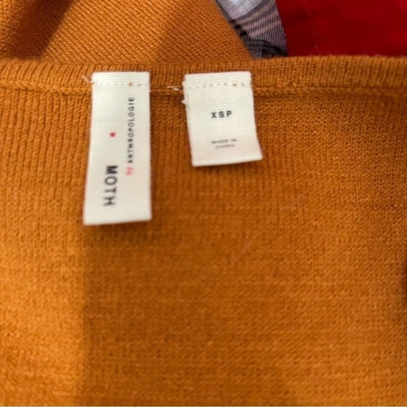 Anthropologie Moth Tunic Sweater Size XS Rust/ Burnt Orange Boho - Picture 10 of 10
